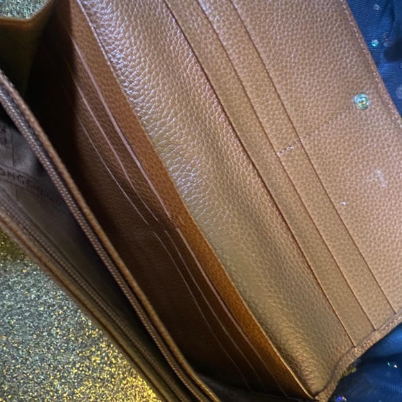 LONGCHAMP LEATHER FOULONNE BI-FOLD CAMEL BROWN Wallet EUC LUX COVETED - Picture 9 of 13